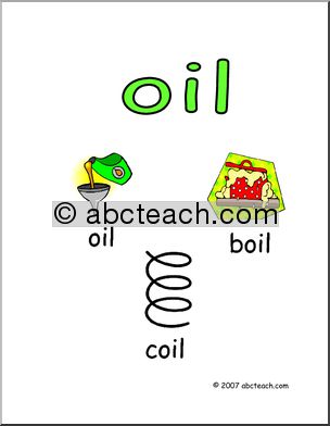 Word Family – OIL Words Poster