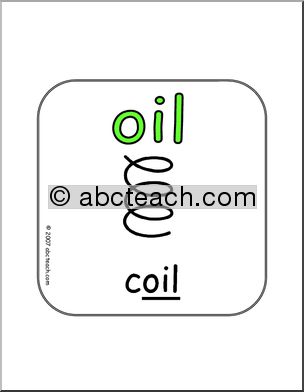 Word Family – OIL Words Sign