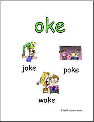 Word Family – OKE Words Poster