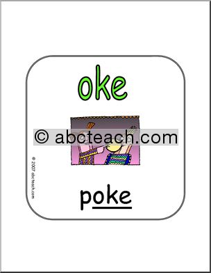 Word Family – OKE Words Sign
