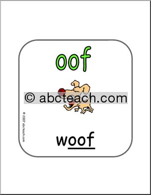 Word Family – OOF Words Sign