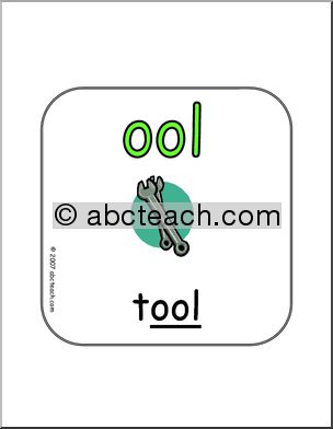 Word Family – OOL Words Sign