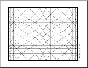 Coloring Page: Op Art- Diagonals on a Grid