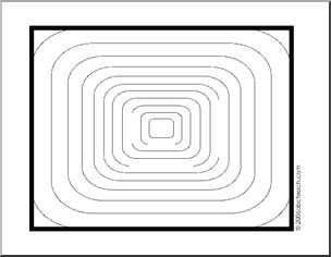Coloring Page: Op Art- Concentric Rectangles