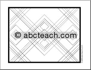 Coloring Page: Op Art- Diamonds