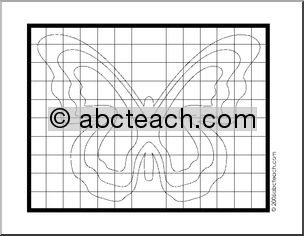 Coloring Page: Op Art – Butterfly on a Grid