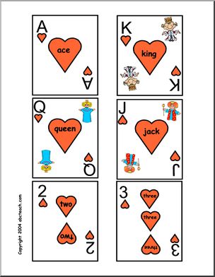 Math Cards: Candy Heart Deck – Orange Set