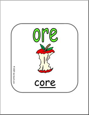 Word Family – ORE Sign