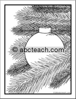 Coloring Page: Christmas Ornament