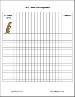 Assignment Forms: Otters