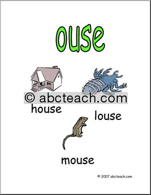 Word Family – OUSE Words Poster