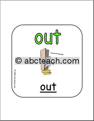 Word Family – OUT Words Sign