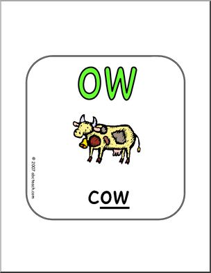 Word Family – OW Words Sign