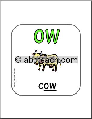Word Family – OW Words Sign