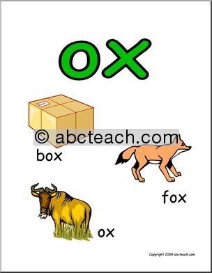 Word Family – OX Poster