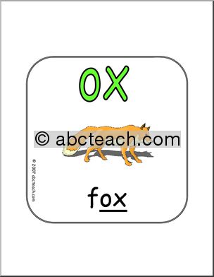 Word Family – OX Sign