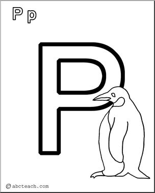 Coloring Page: Alphabet- P