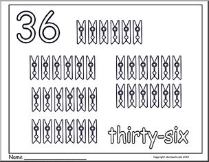Numbers Signs: 36-40 (color and bw)
