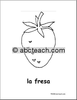 Spanish: PÂ·gina para colorear – La Fresa (primaria)