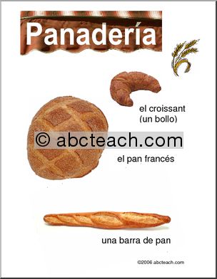 Spanish: Bakery Poster