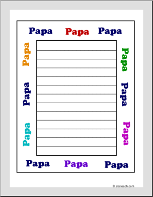 Border Paper: Papa (elementary)