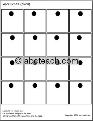 Paper Beads: Blank – square shape