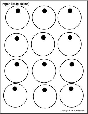 Paper Beads: Blank – circle shape