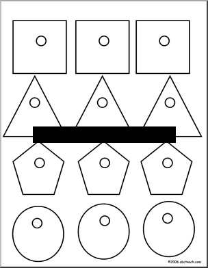 Paper Beads: Shapes Set with Pattern Cards (b/w)