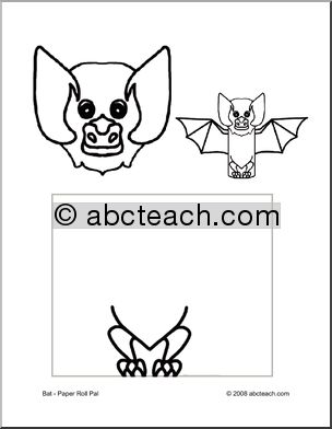 Craft: Paper Roll Pal – Bat (preschool-elem)