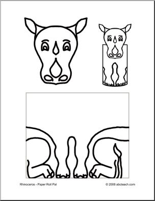 Craft: Paper Roll Pal – Rhino (preschool-elem)
