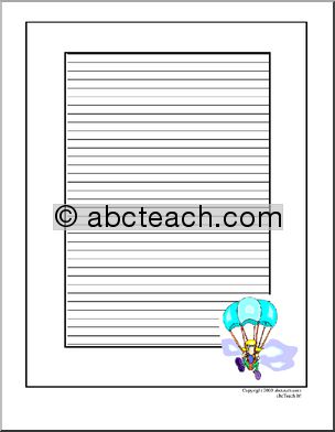 Writing Paper: Parachute (upper elementary)