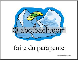 French: Poster, Faire du parapente