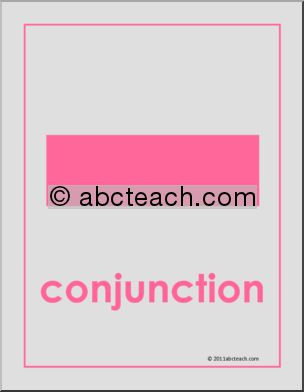 Poster: Grammar Symbol; the Conjunction (Montessori) (color)