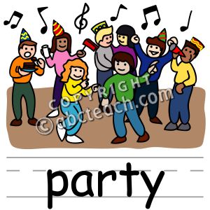 Clip Art: Basic Words: Party Color (poster)