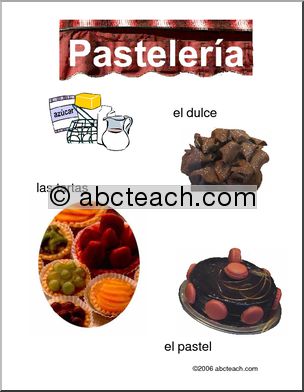 Spanish: Pastry Poster