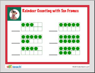 Reindeer Ten Frame Activity