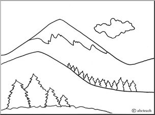 Coloring Page: Landforms – Mountain