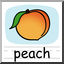 Clip Art: Basic Words: Peach Color (poster)