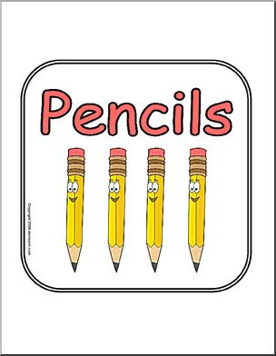 Sign: Pencils