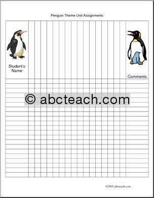Assignment Forms: Penguins