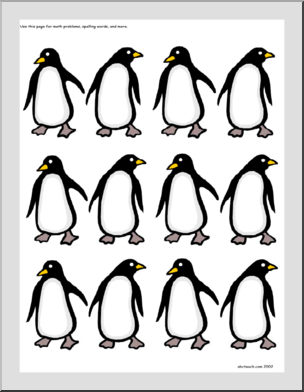 Border Paper: Penguins (small)