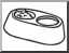 Clip Art: Pet Food Dish (coloring page)