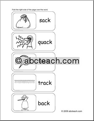 Word Family – ack words Flashcards