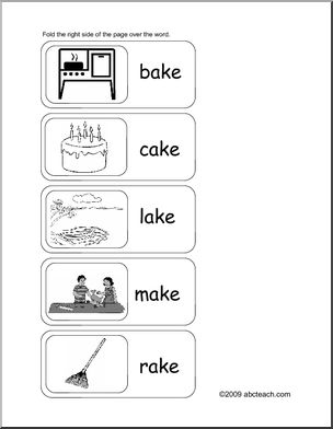 Word Family – ake words Flashcards