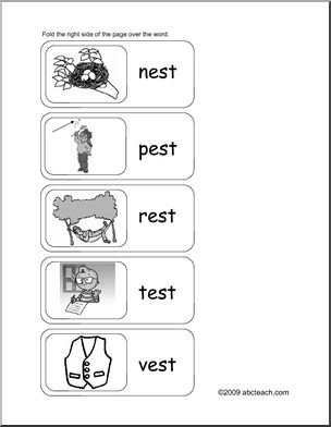 Word Family – est words Flashcards