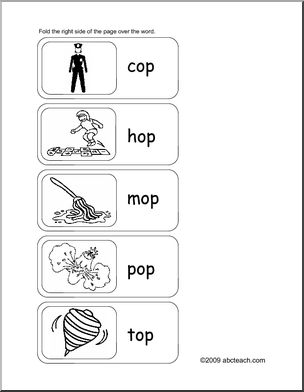 Word Family – op words Flashcards