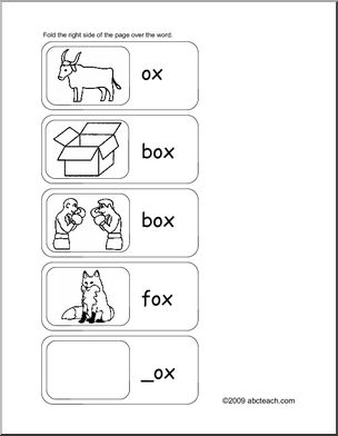 Word Family – ox words Flashcards