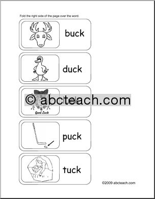 Word Family – uck words Flashcards