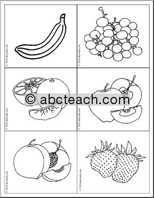 Science: Picture Card: Fruit/Vegetable (bw)
