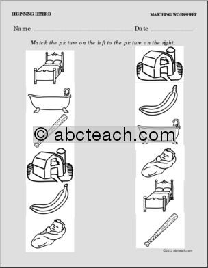 Matching: Picture to Picture Letter B (PreK-Kdg)